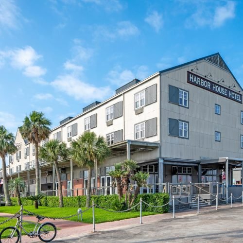 Harbor House Hotel exterior at Pier 21 in Galveston